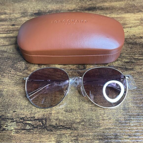 Longchamp Women\'s LO133S 722 Full RimGold Pilot Frame Sunglasses sz 59-17-145 main image 7